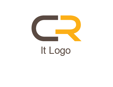 modern font letter C and letter R