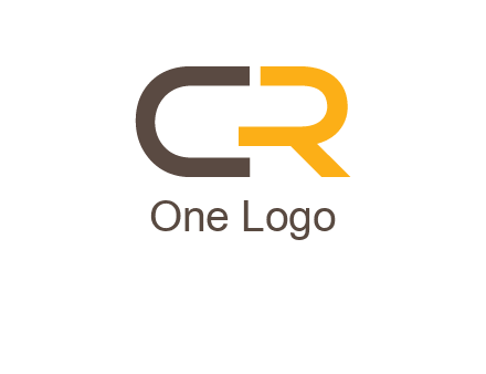 modern font letter C and letter R