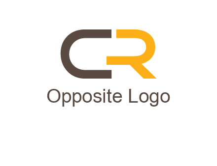 modern font letter C and letter R