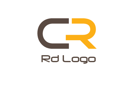modern font letter C and letter R