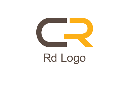 modern font letter C and letter R