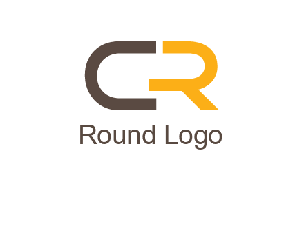 modern font letter C and letter R