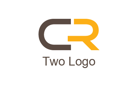 modern font letter C and letter R