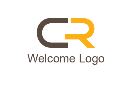 modern font letter C and letter R