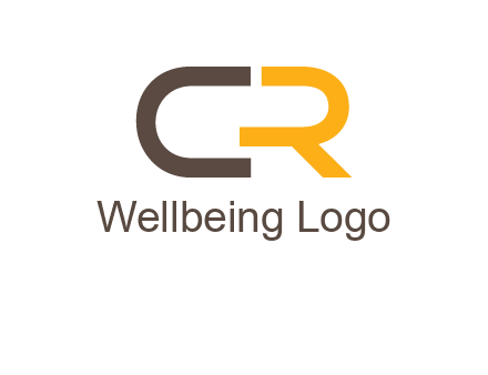 modern font letter C and letter R