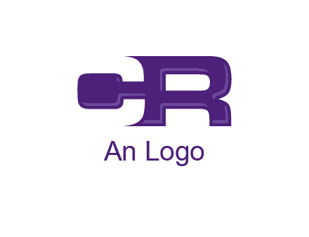 dumbbell joined to letter R
