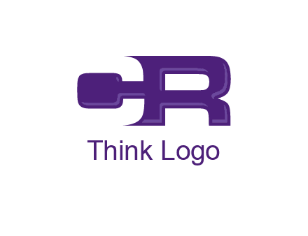 dumbbell joined to letter R