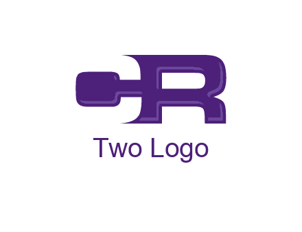 dumbbell joined to letter R