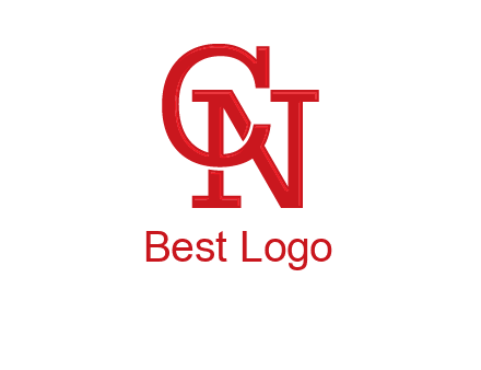 serif font letter C and letter N together
