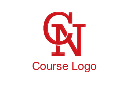 serif font letter C and letter N together