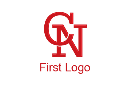 serif font letter C and letter N together