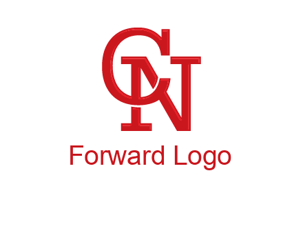 serif font letter C and letter N together