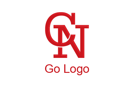 serif font letter C and letter N together