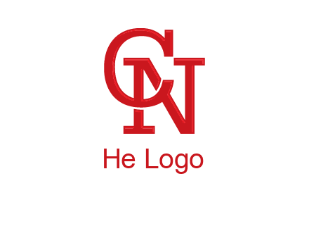 serif font letter C and letter N together