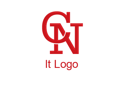 serif font letter C and letter N together