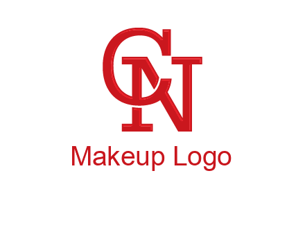 serif font letter C and letter N together