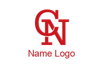 serif font letter C and letter N together