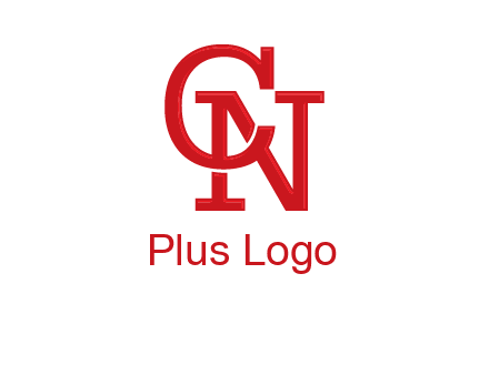 serif font letter C and letter N together