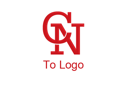 serif font letter C and letter N together