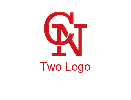 serif font letter C and letter N together