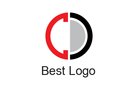letter C and letter D forming circle
