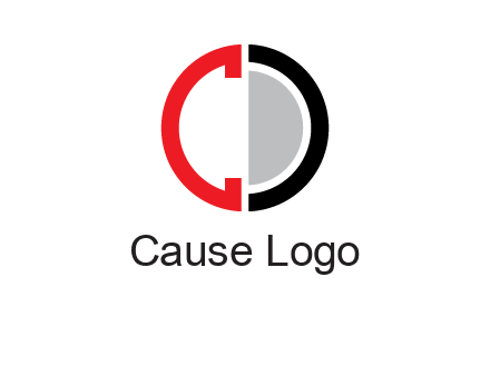 letter C and letter D forming circle