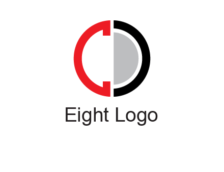 letter C and letter D forming circle