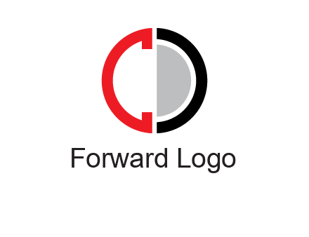 letter C and letter D forming circle