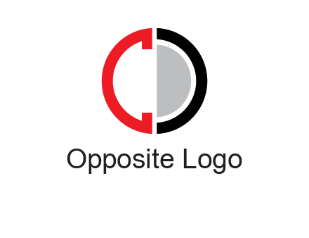 letter C and letter D forming circle