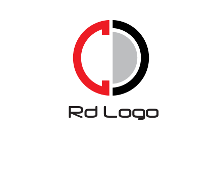 letter C and letter D forming circle
