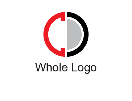 letter C and letter D forming circle
