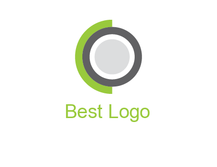 circles and semi circles forming letter C and letter O