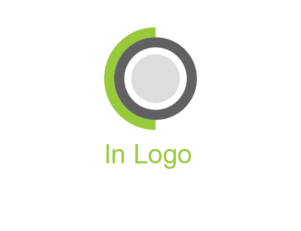 circles and semi circles forming letter C and letter O