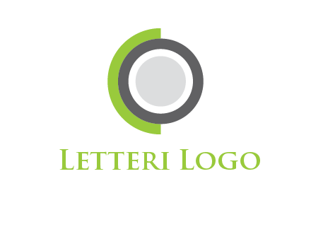 circles and semi circles forming letter C and letter O