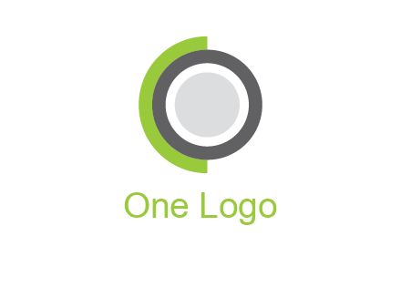 circles and semi circles forming letter C and letter O