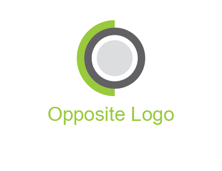 circles and semi circles forming letter C and letter O