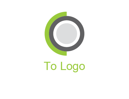 circles and semi circles forming letter C and letter O