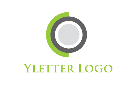 circles and semi circles forming letter C and letter O