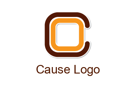 letter O in letter C