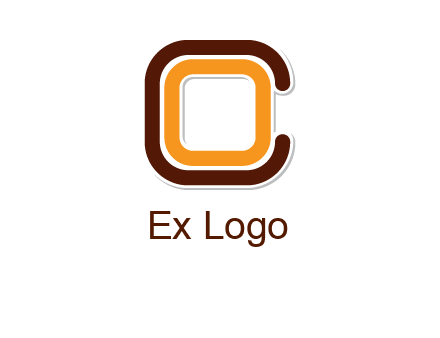 letter O in letter C