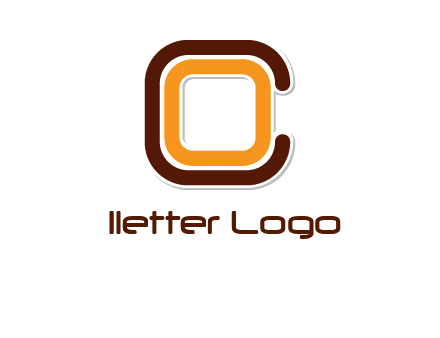letter O in letter C