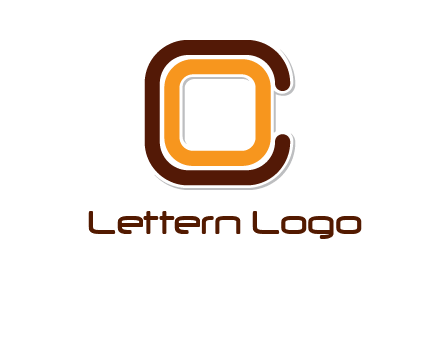 letter O in letter C