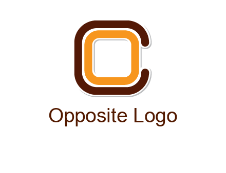 letter O in letter C