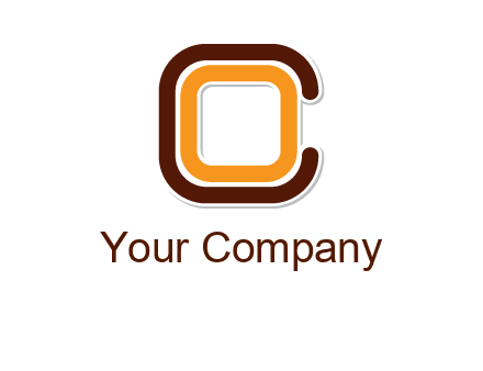 letter O in letter C