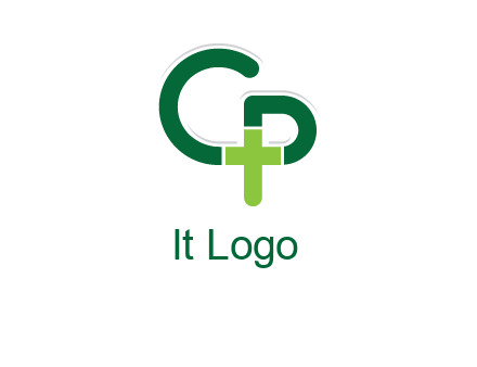 letter C and letter P forming first aid sign