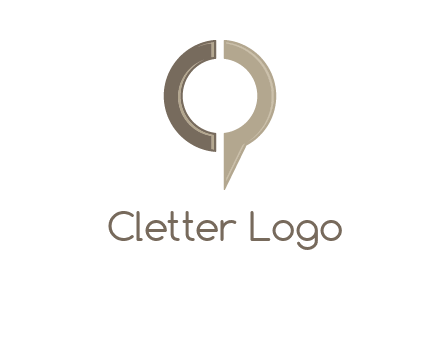 letter C forming letter Q