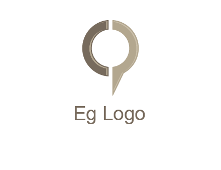 letter C forming letter Q
