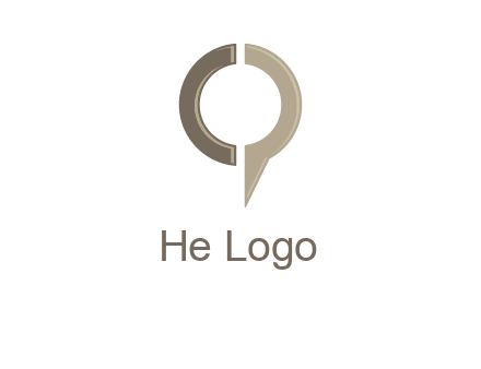 letter C forming letter Q