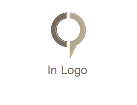 letter C forming letter Q