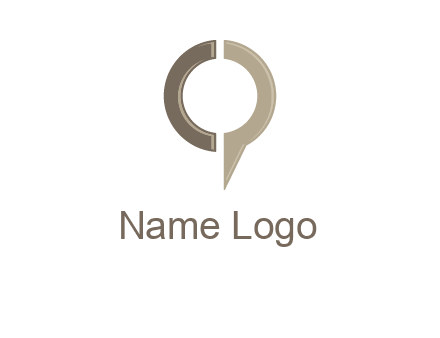 letter C forming letter Q